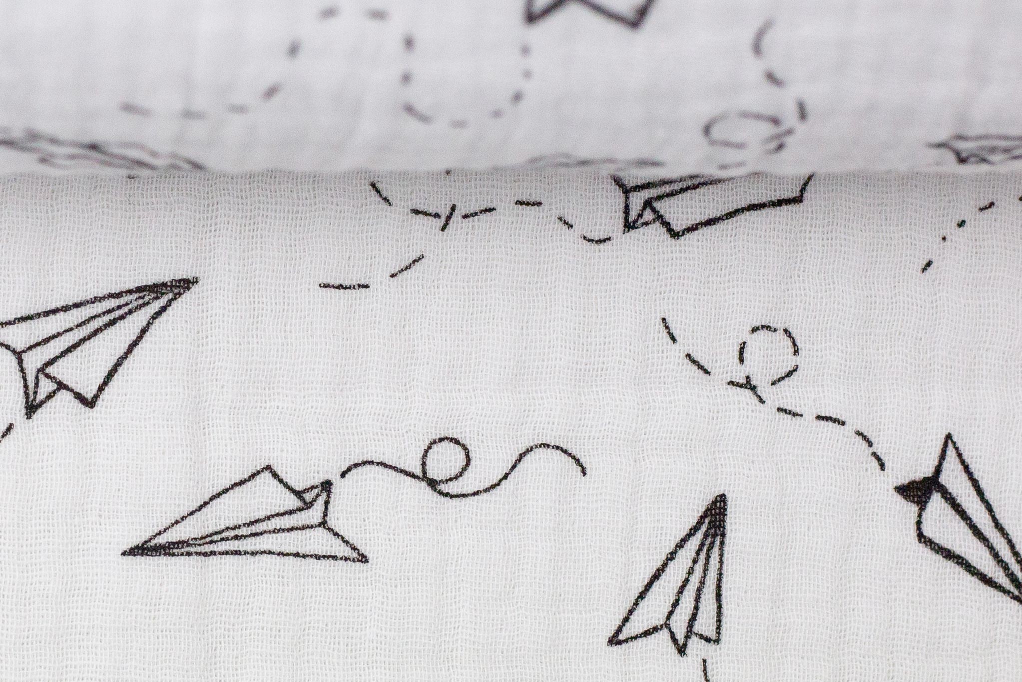 Musselin Weiß Papierflieger 0,5 m ABVERKAUF