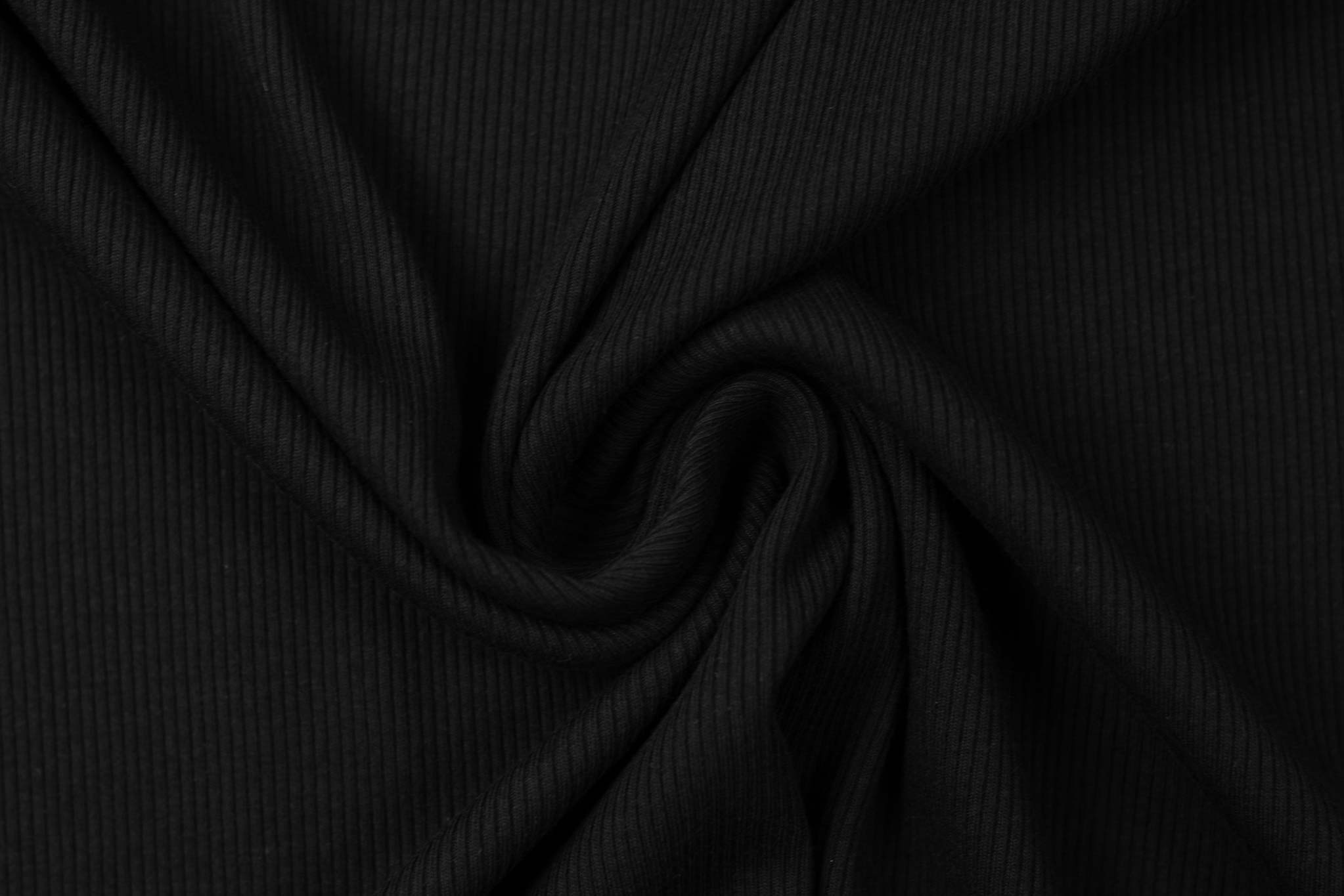 Rippjersey Schwarz 0,5 m