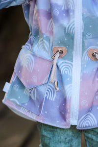Softshell Classic "Chalkbows" cotton candy weiß 0,5m Lager