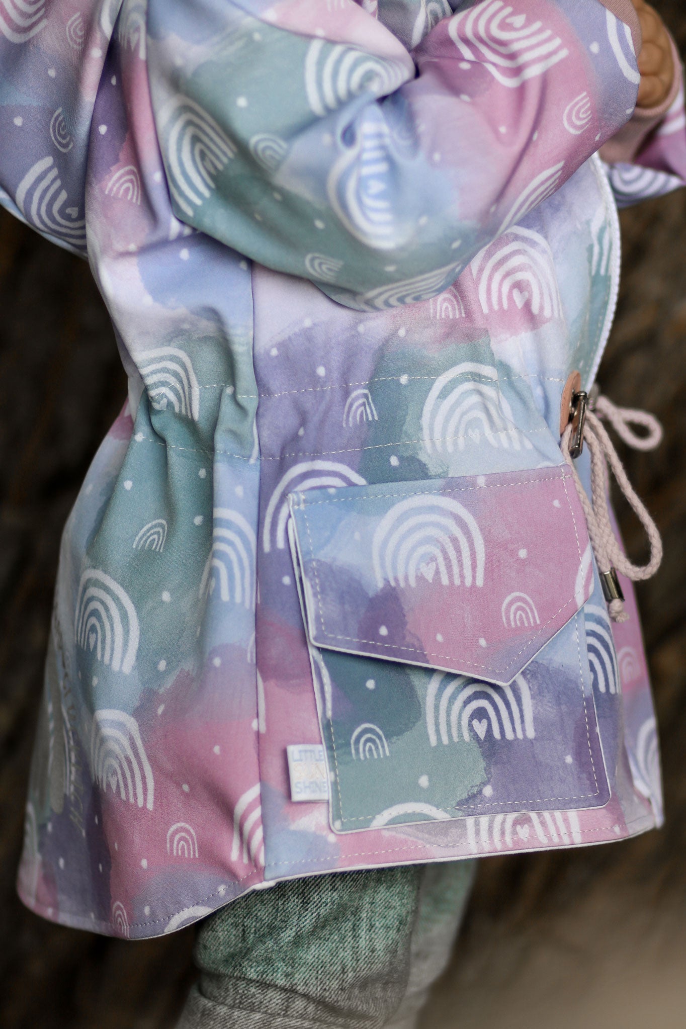 Softshell Classic "Chalkbows" cotton candy weiß 0,5m Lager