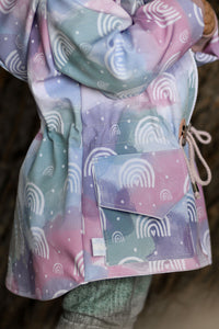 Softshell Classic "Chalkbows" cotton candy weiß 0,5m Lager