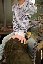 Lade das Bild in den Galerie-Viewer, Supersoft Premium BIO French Terry &quot;Fossilien&quot; mittel 0,5 m
