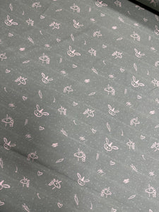 Supersoft Premium French Terry "Einhorn Hase" Kombi 0,5 m B-Ware