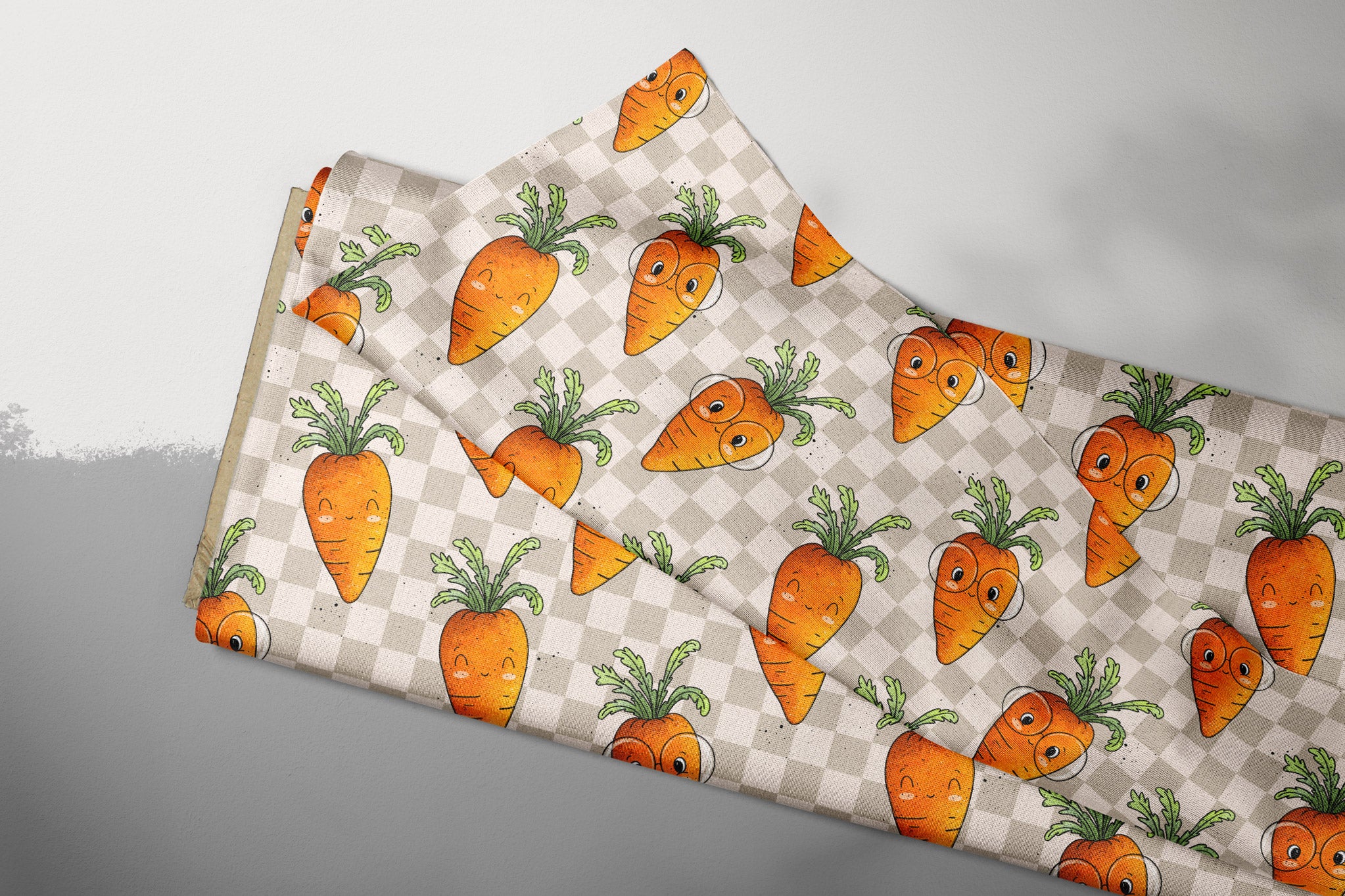 Supersoft Premium French Terry "Karottchen" 0,5 m Sonderdruck