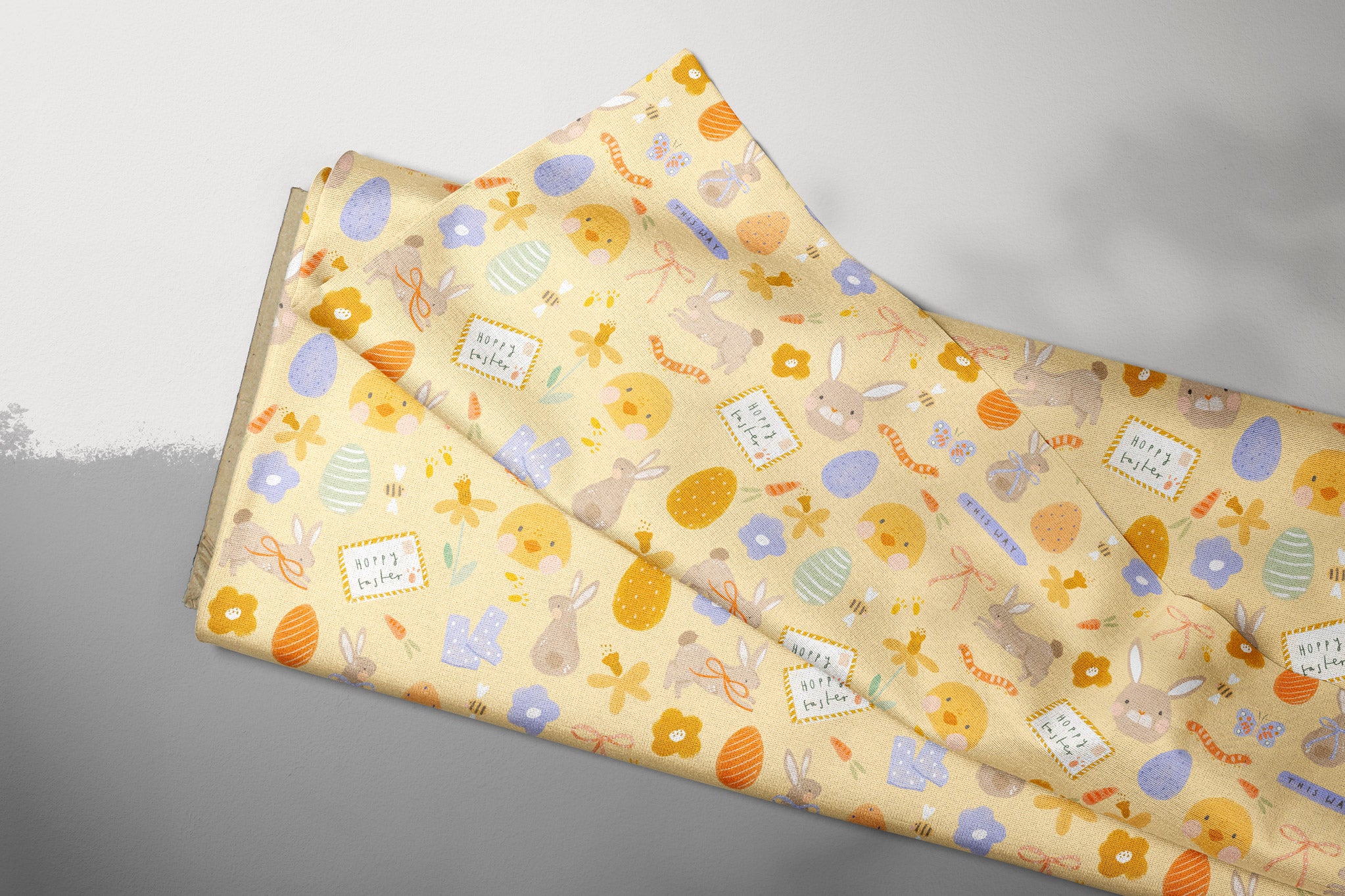 Supersoft Premium French Terry "Hoppy Easter" Spring 0,5 m Sonderdruck