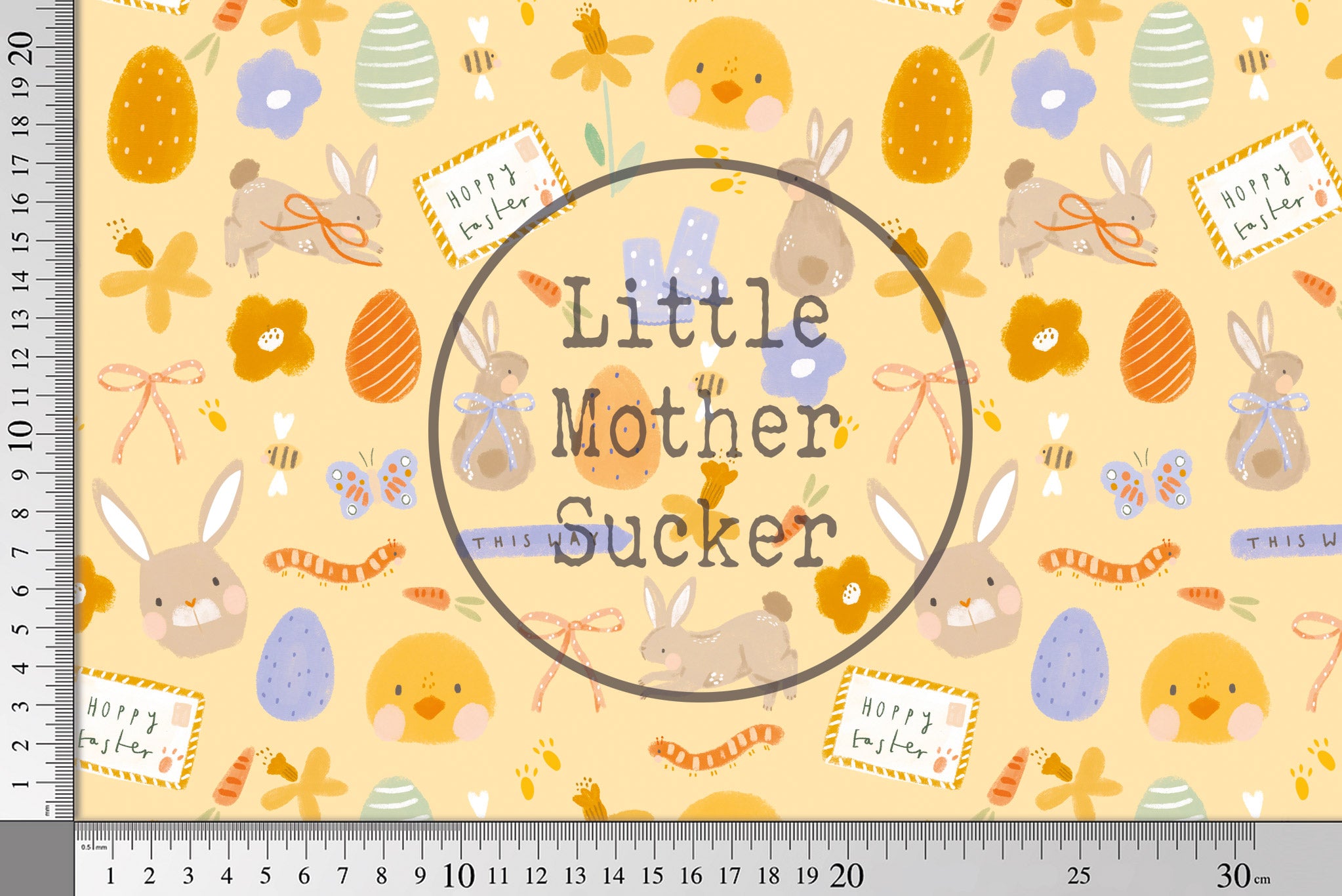 Supersoft Premium French Terry "Hoppy Easter" Spring 0,5 m Sonderdruck