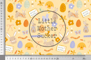 Supersoft Premium French Terry "Hoppy Easter" Spring 0,5 m Sonderdruck