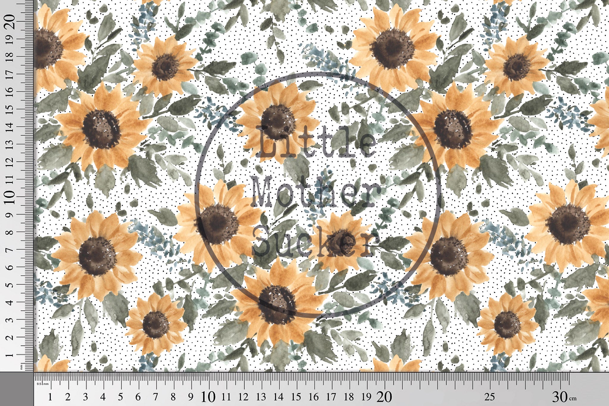 Supersoft Premium Jersey "Sonnenblumen" Dots 0,5 m