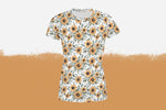 Lade das Bild in den Galerie-Viewer, Supersoft Premium BIO French Terry "Sonnenblumen" white 0,5 m
