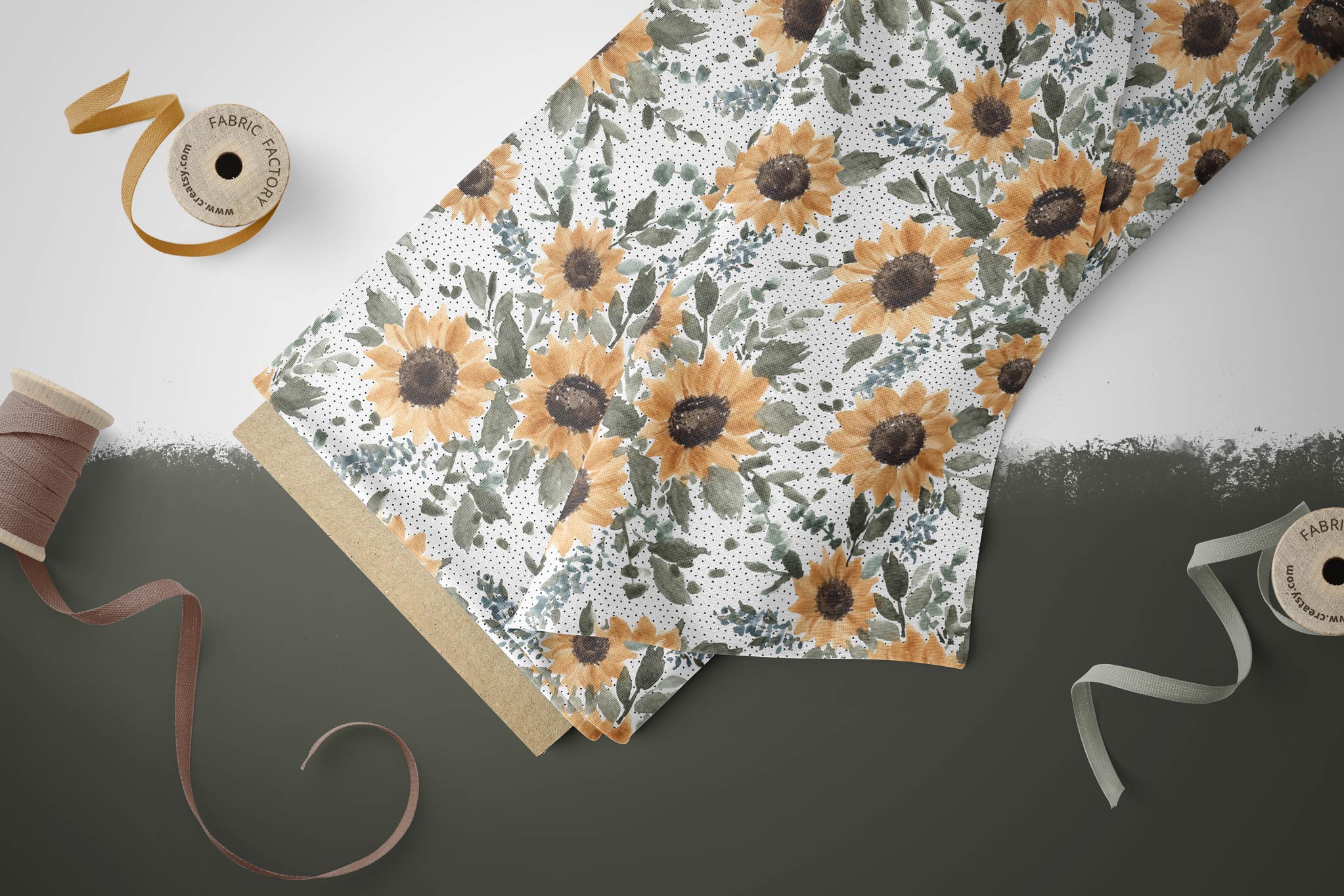 Supersoft Premium Jersey "Sonnenblumen" Dots 0,5 m