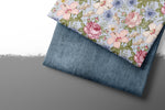 Lade das Bild in den Galerie-Viewer, Frottee Jersey "Vintage Flowers" delicate smoke klein 0,5 m
