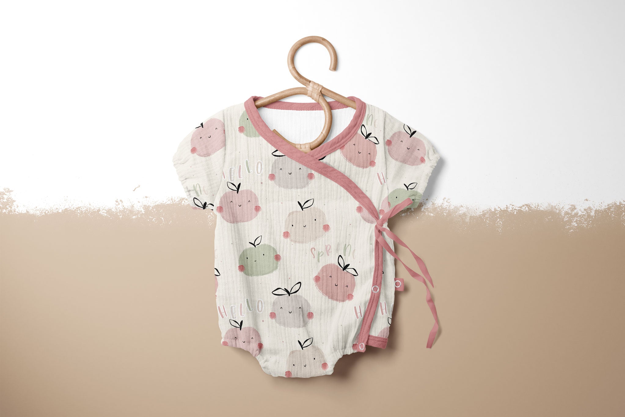 BIO Musselin "Happy Spring Apples" COLLECTION 0,5 m