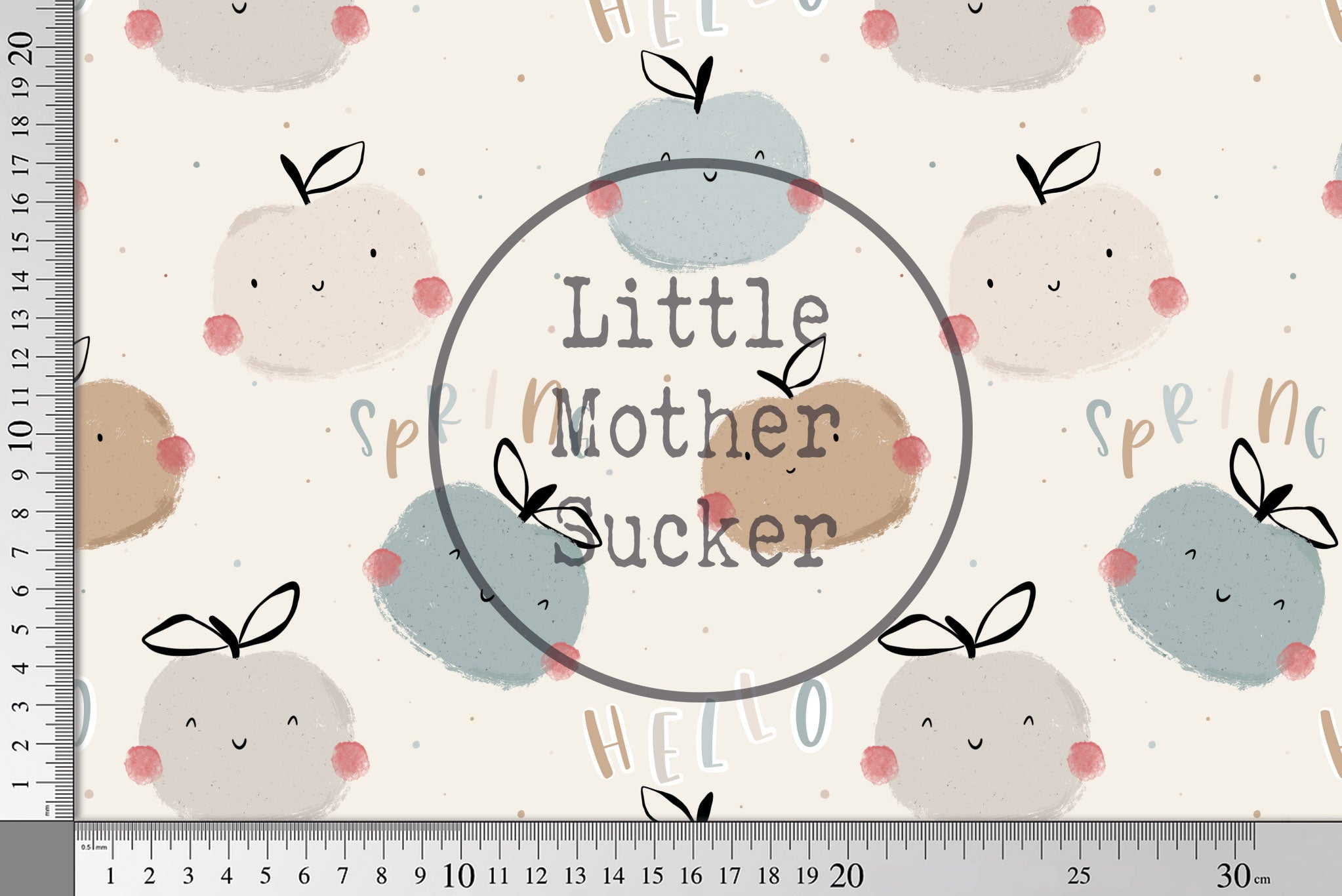 BIO Musselin "Happy Spring Apples" COLLECTION 0,5 m