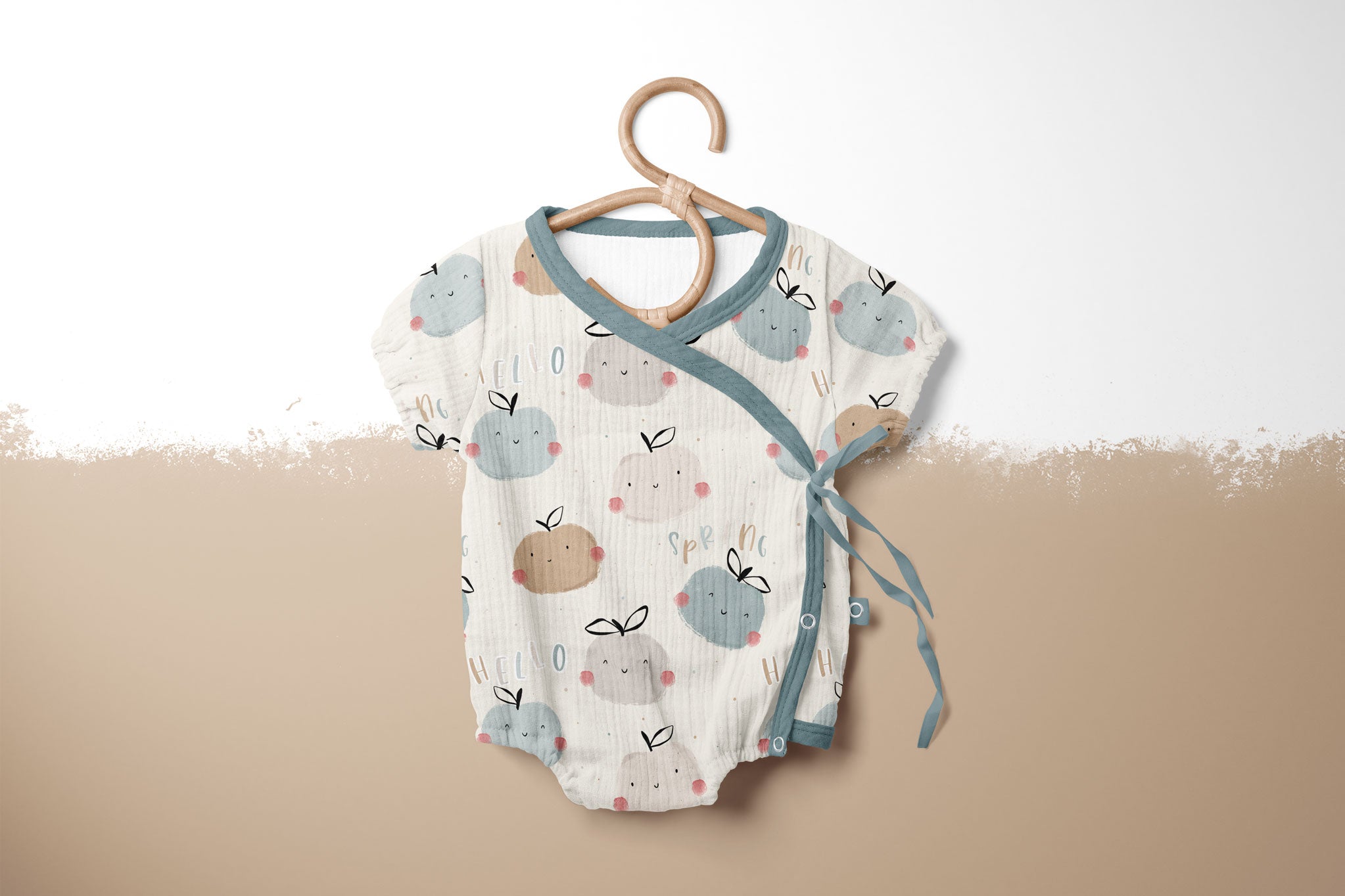 BIO Musselin "Happy Spring Apples" COLLECTION 0,5 m
