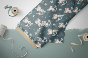 Lycra "Coral Cat" Seagreen klein 0,5 m Lager