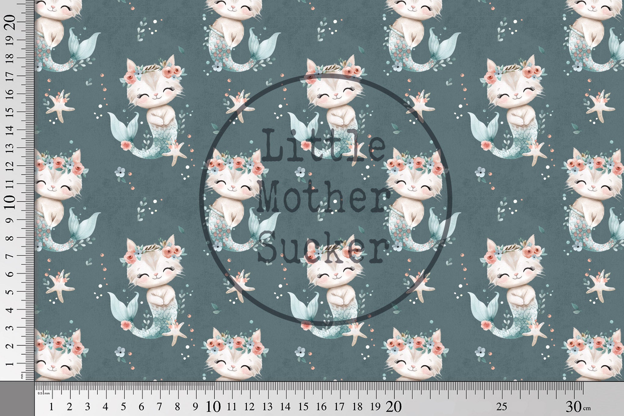 Lycra "Coral Cat" Seagreen klein 0,5 m Lager