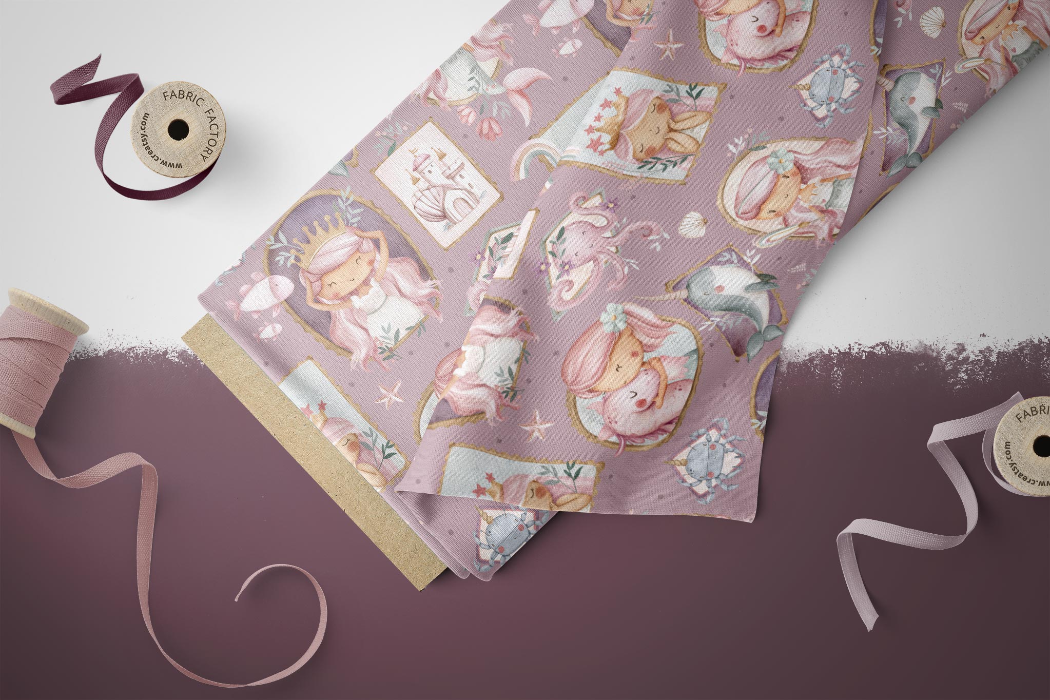 Supersoft Premium Jersey "Swirlyglade" Lilac 0,5 m