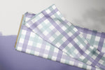 Lade das Bild in den Galerie-Viewer, Supersoft Premium BIO French Terry "Eukalyptus lavender" Gingham 0,5 m
