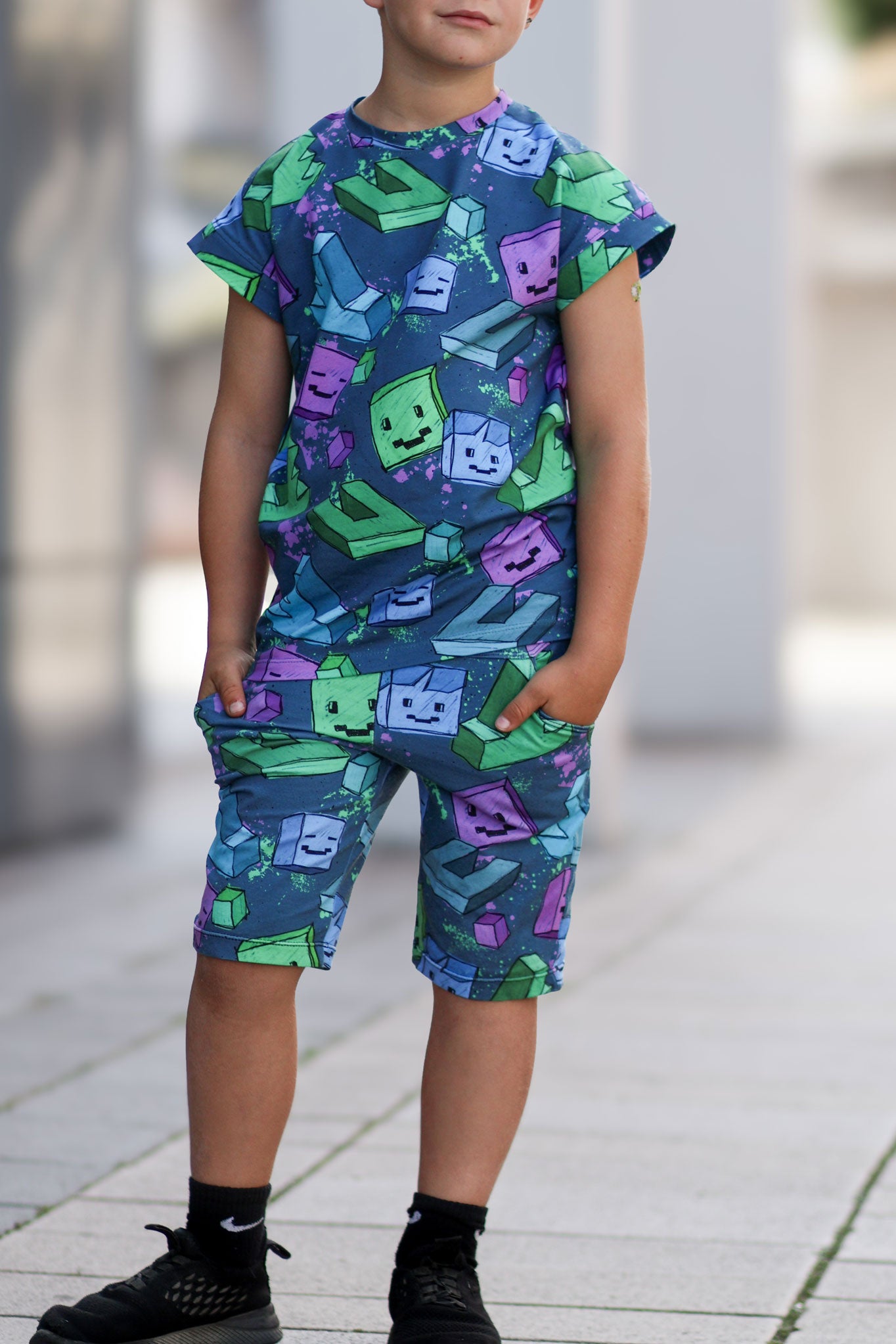 Supersoft Premium BIO Jersey "Block Scratch" groß 0,5 m