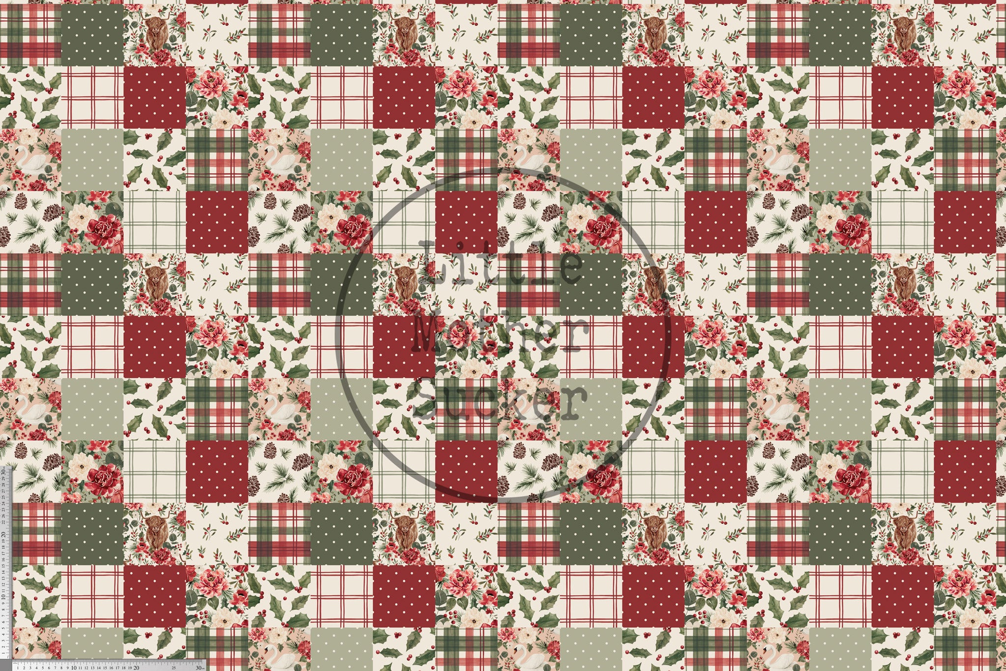 Supersoft Premium BIO French Terry "Briar and Pine" Patchwork 0,5 m