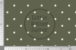 Lade das Bild in den Galerie-Viewer, Supersoft Premium BIO French Terry &quot;Briar and Pine&quot; Polka Dark Green 0,5 m
