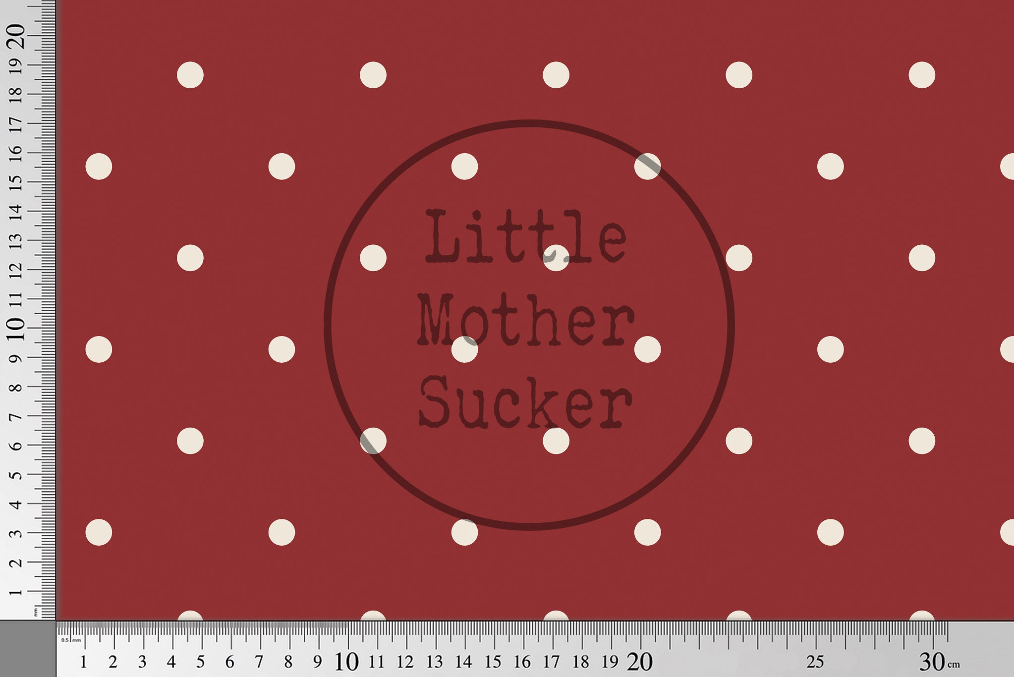 Supersoft Premium BIO French Terry "Briar and Pine" Polka Red 0,5 m