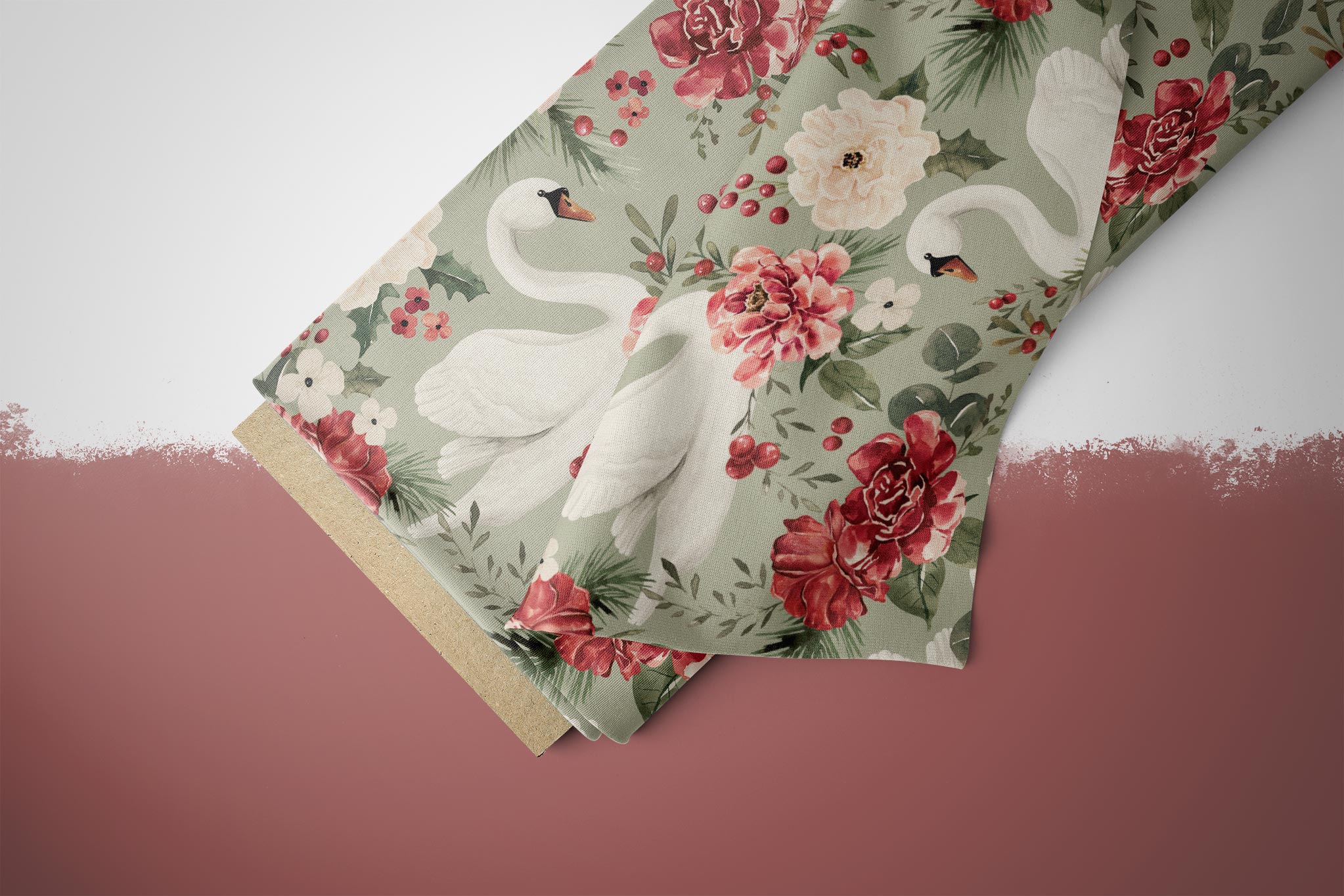 Supersoft Premium BIO French Terry "Briar and Pine" Swan Sage Green 0,5 m