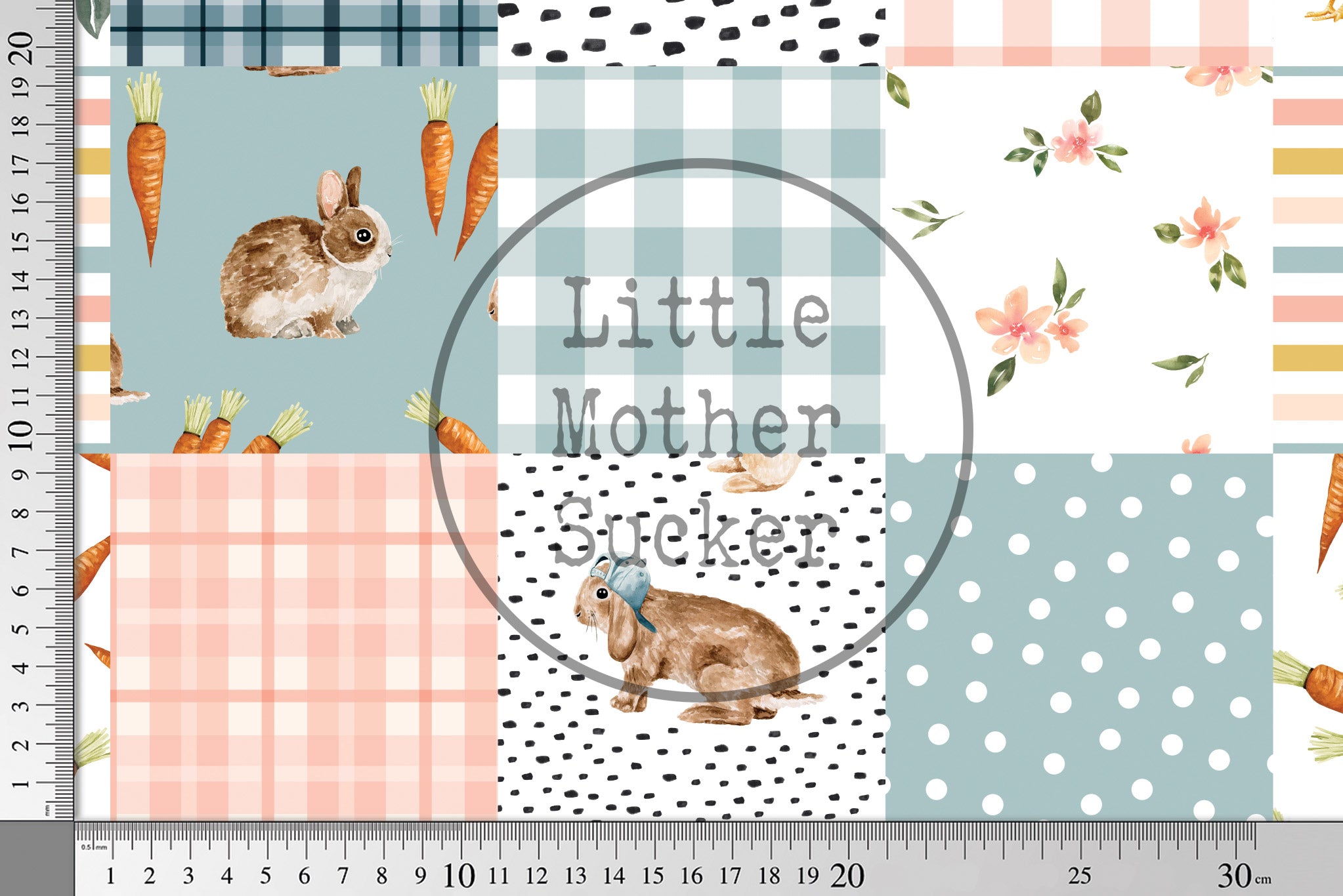 Supersoft Premium BIO Jersey "Bunny Burrow" Patchwork 0,5 m