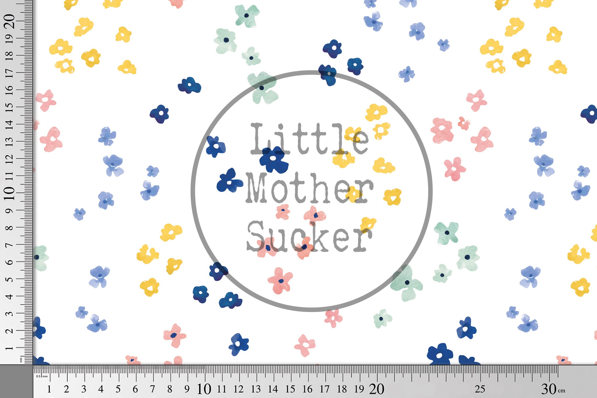 Supersoft Premium BIO Jersey "Eliza" Ditzy Floral Colorful 0,5 m