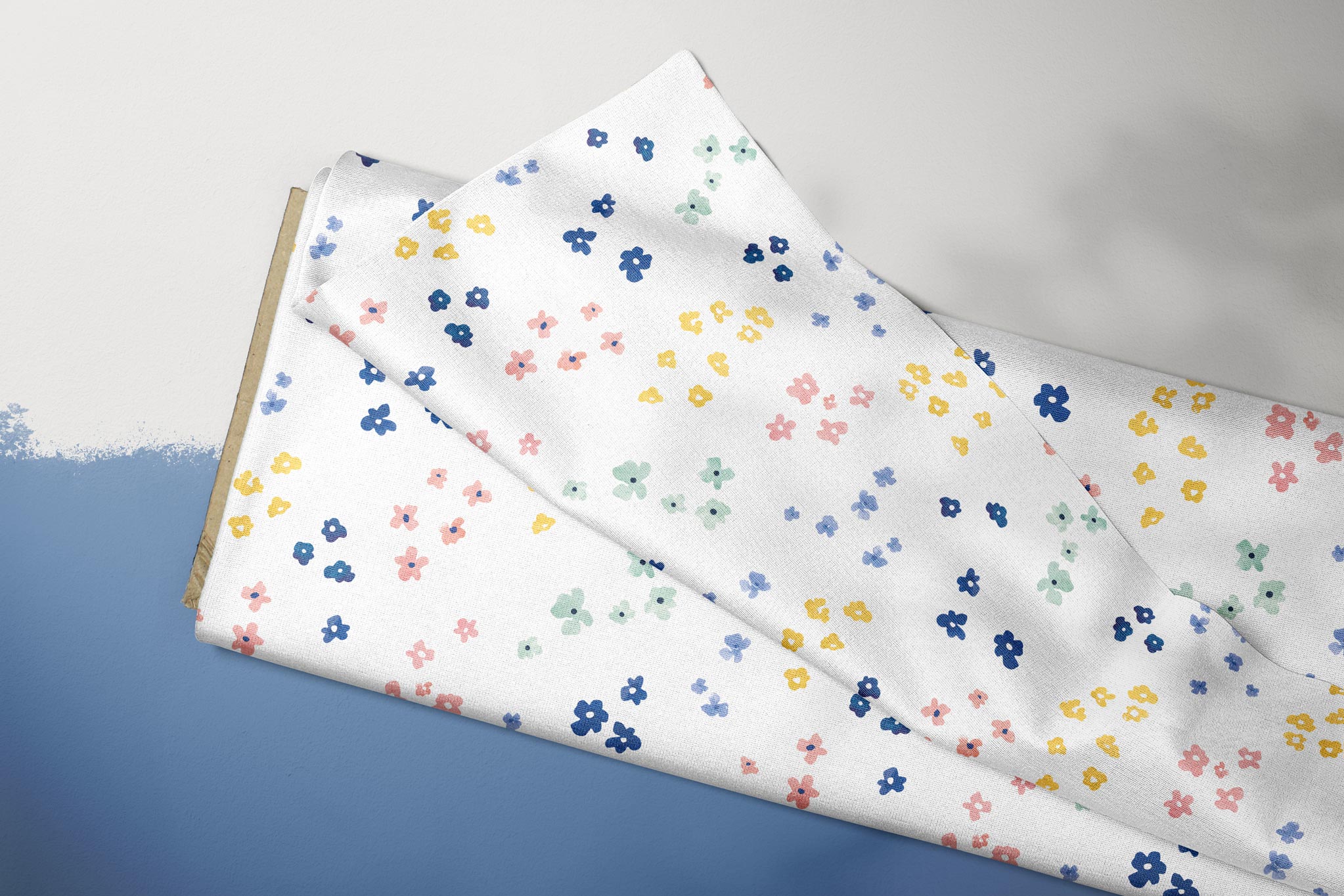 Supersoft Premium BIO Jersey "Eliza" Ditzy Floral Colorful 0,5 m