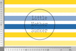 Lade das Bild in den Galerie-Viewer, Supersoft Premium BIO Jersey &quot;Eliza&quot; Stripes Blue Yellow 0,5 m
