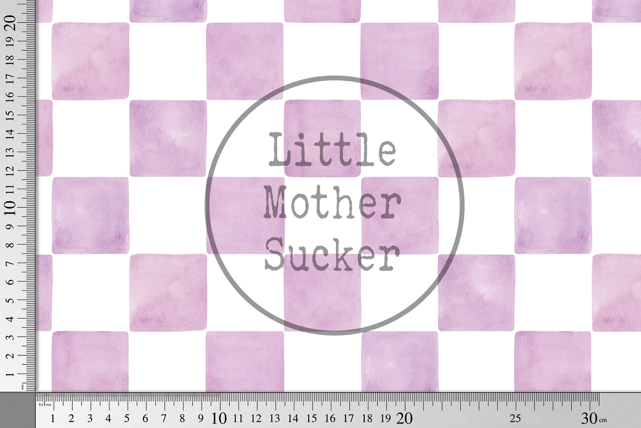 Supersoft Premium BIO Jersey "Wildflower Fields" Checkered Lilac 0,5 m