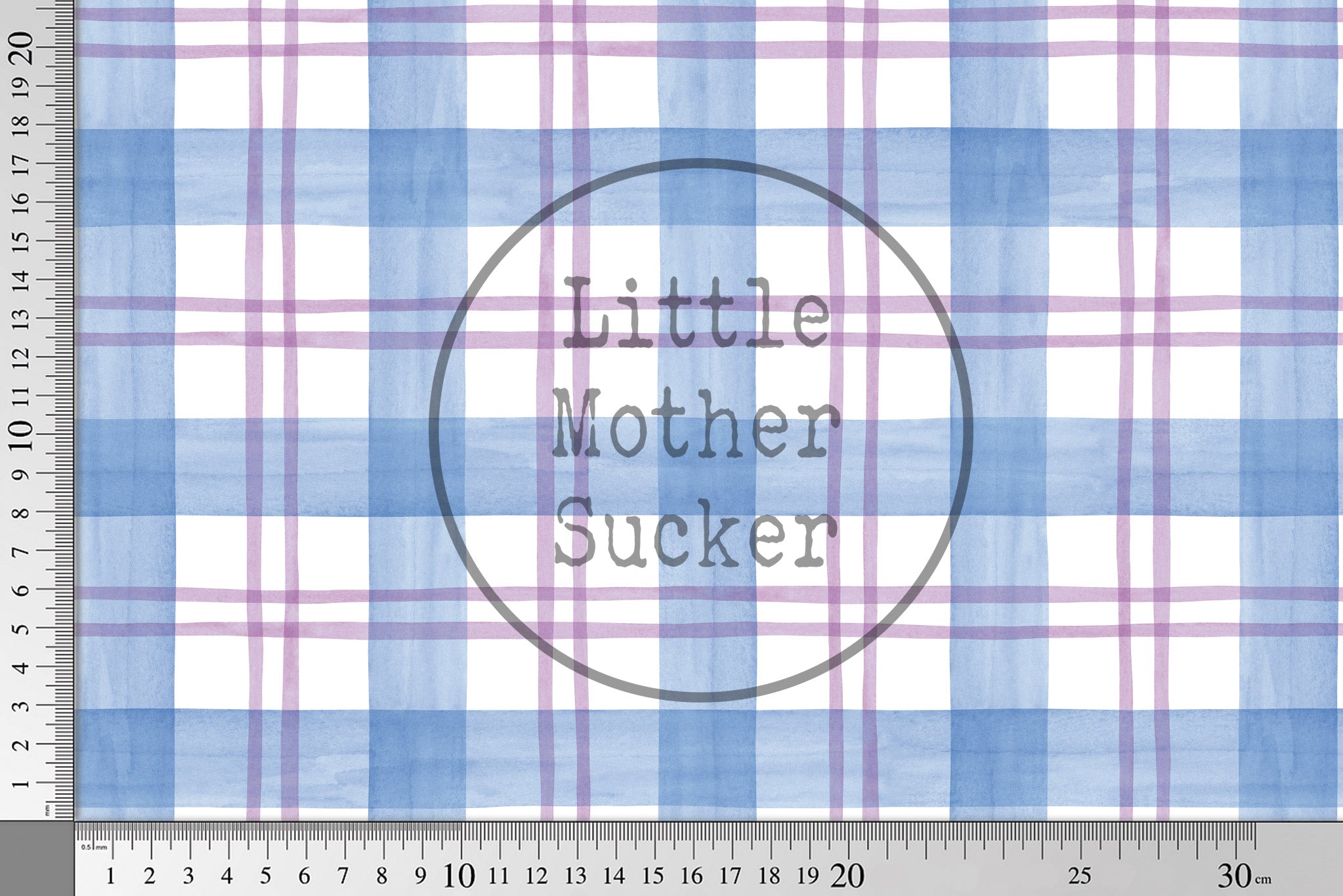 Supersoft Premium BIO Jersey "Wildflower Fields" Plaid Lilac Blue 0,5 m