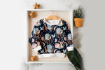 Lade das Bild in den Galerie-Viewer, Supersoft Premium French Terry &quot;Fluttering Deer&quot; midnight 0,5 m
