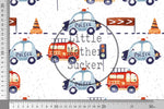 Lade das Bild in den Galerie-Viewer, Frottee Jersey &quot;Motor Adventure&quot; Emergency 0,5 m
