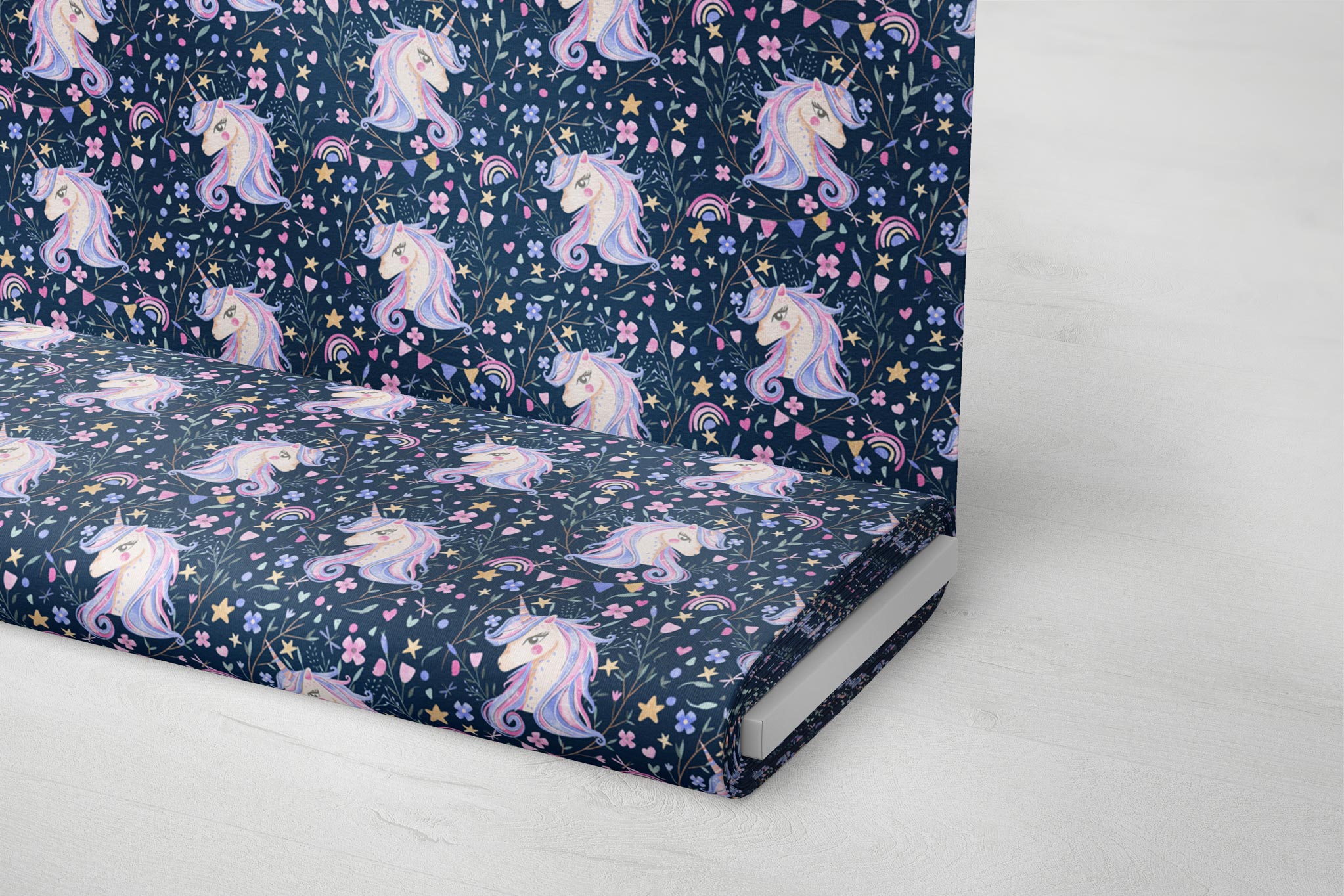 Premium BIO Jersey "Twilight Sparkle" navy klein 0,5 m
