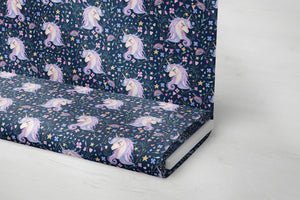 Premium BIO Jersey "Twilight Sparkle" navy klein 0,5 m