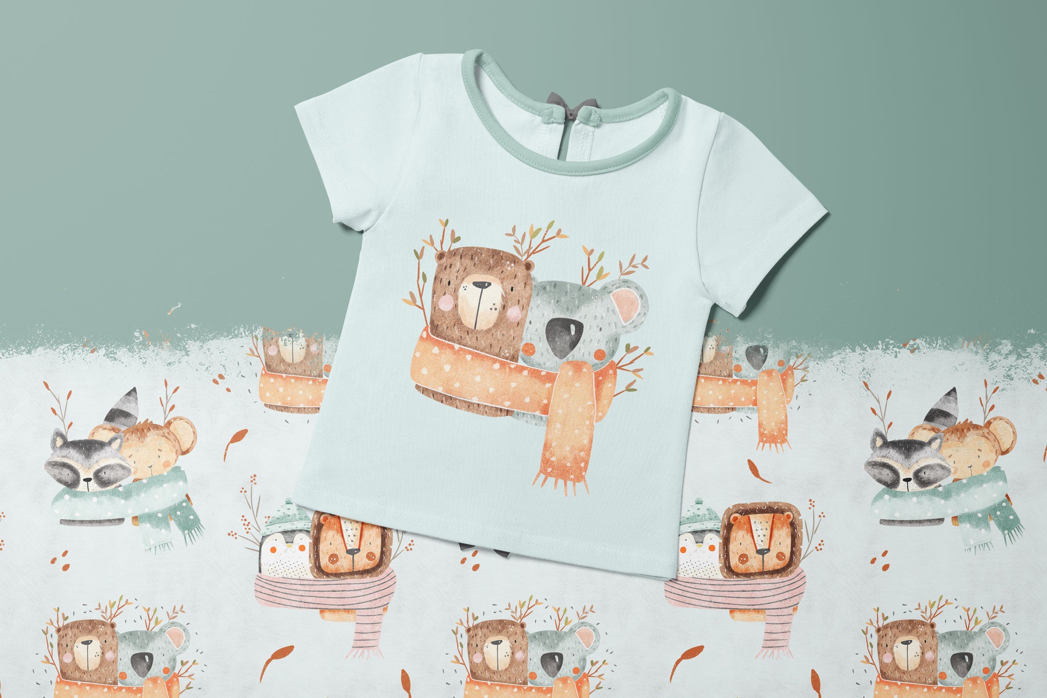 Bügelbild "Wrap Collection" Bär und Koala