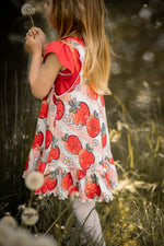 Lade das Bild in den Galerie-Viewer, Premium BIO Ripp Jersey &quot;Erdbeerblümchen&quot; 0,5 m groß
