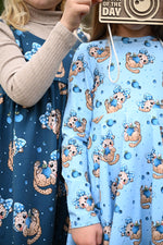Lade das Bild in den Galerie-Viewer, Supersoft Premium BIO Jersey "Heidelbeerkätzchen" sky klein 0,5 m
