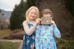 Lade das Bild in den Galerie-Viewer, Supersoft Premium BIO Jersey "Heidelbeerkätzchen" navy groß 0,5 m
