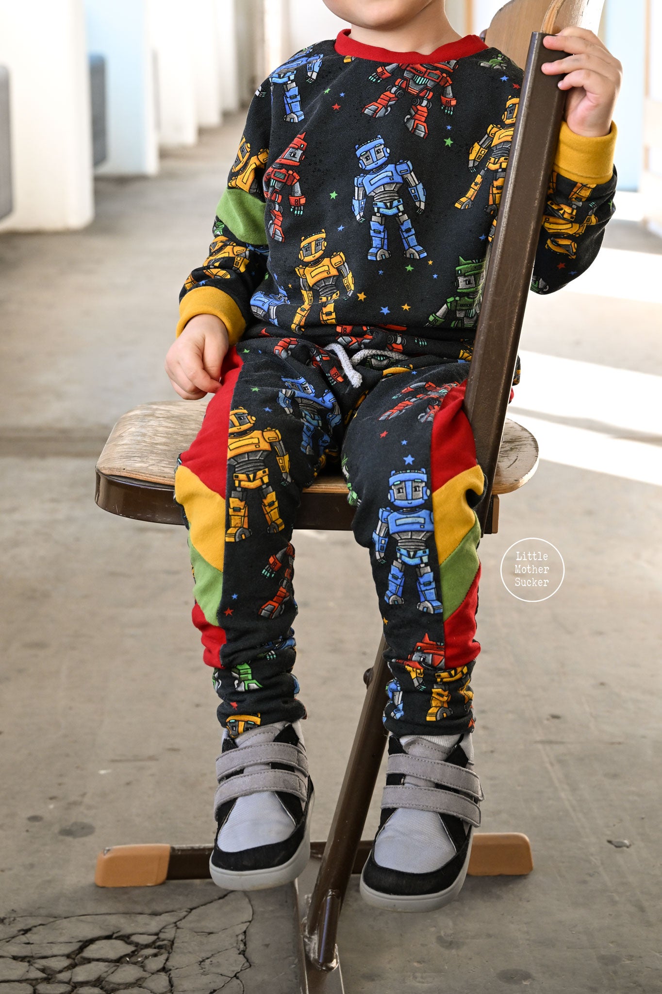 Supersoft Premium French Terry "Super Robo" groß 0,65 m Rest