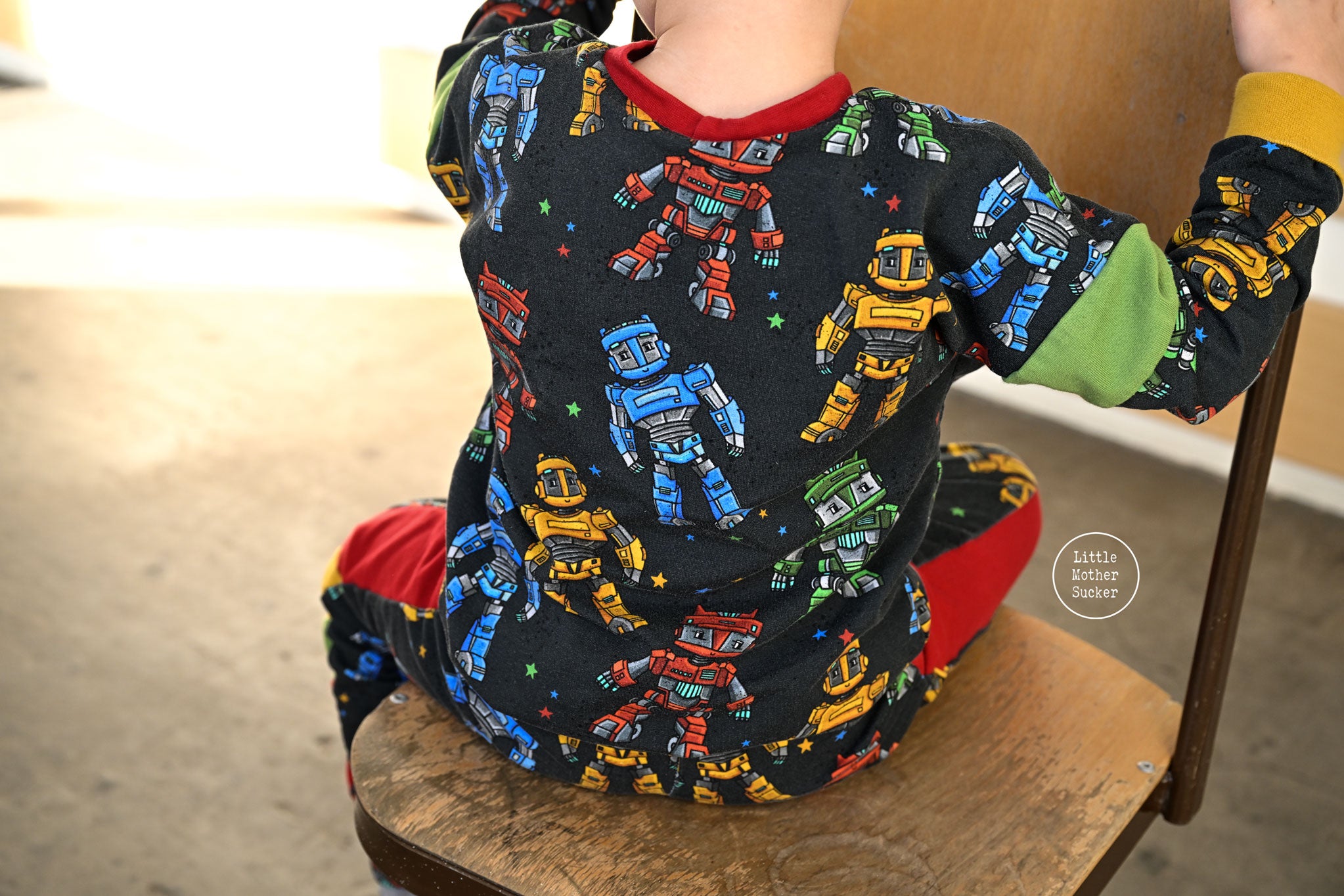 Supersoft Premium French Terry "Super Robo" groß 0,65 m Rest