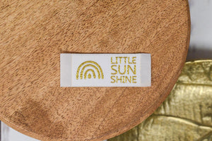 Webetiketten Little Sunshine GOLD (10 Stück)