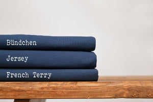 French Terry Jeansblau 0,1 m ABVERKAUF