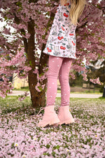Lade das Bild in den Galerie-Viewer, Supersoft Premium BIO Jersey "Kirschkätzchen" Herzchen blush 0,5 m
