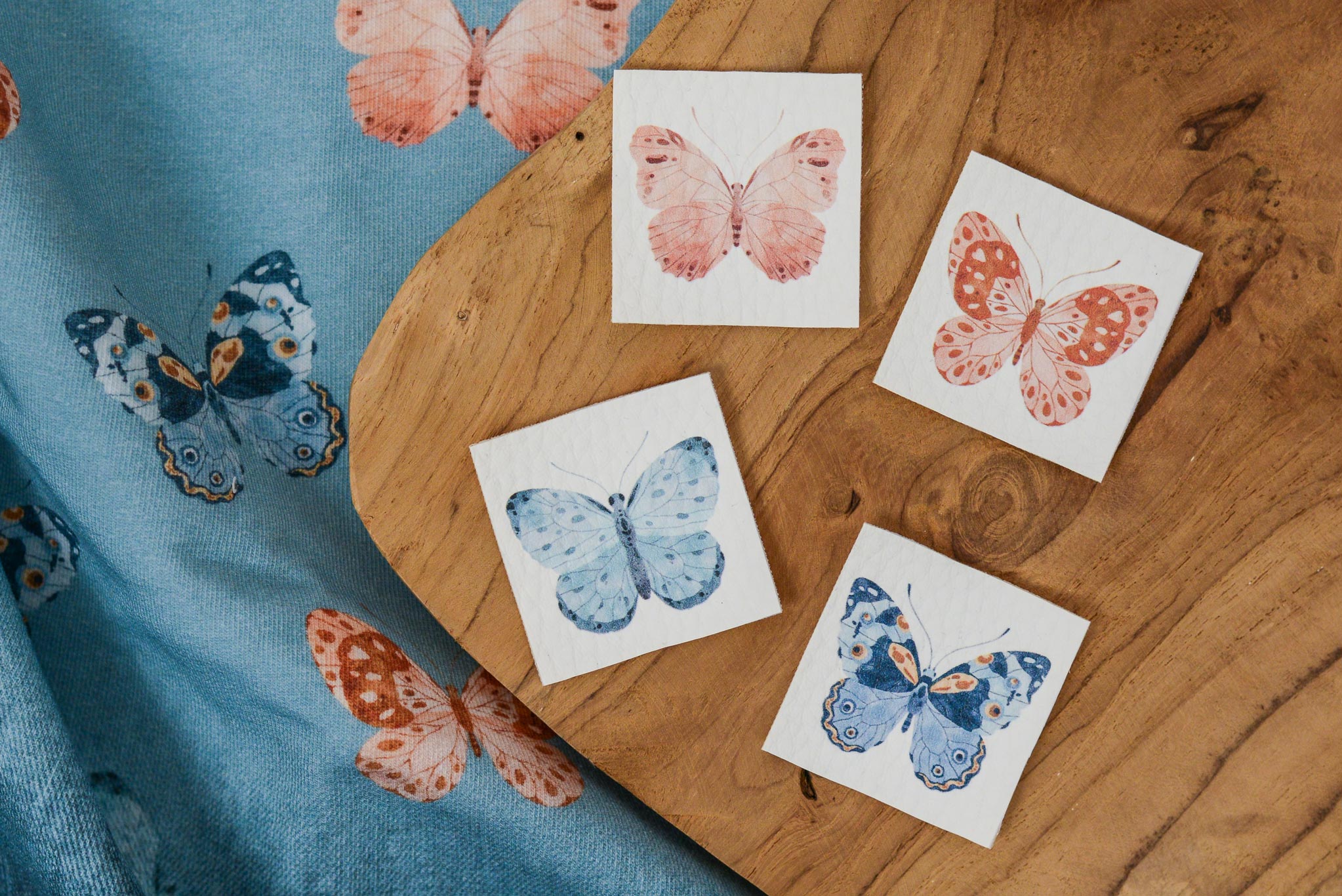 Kunstleder Patch "Josephina Schmetterling 1" 3,5 x 3,5 cm