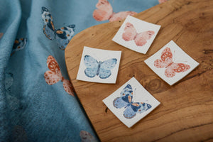 Kunstleder Patch "Josephina Schmetterling 1" 3,5 x 3,5 cm