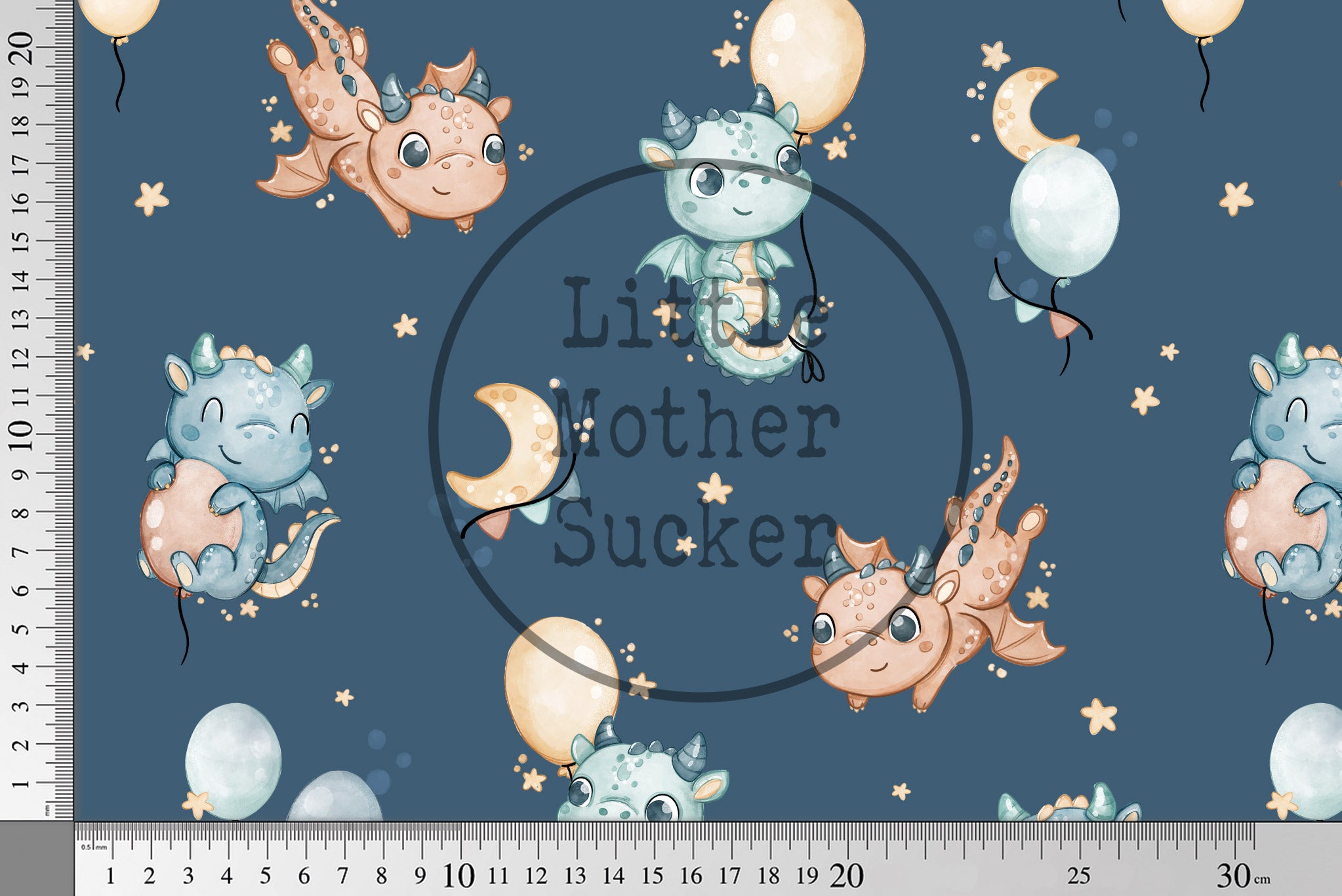 Supersoft Premium Jersey "Monddrachenbaby" navy groß 0,5 m