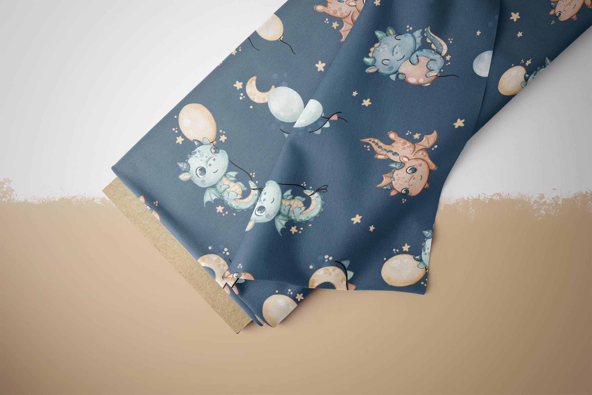 Supersoft Premium Jersey "Monddrachenbaby" navy groß 0,5 m